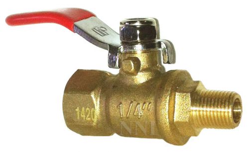1/4&#034; female x 1/8&#034; male npt mini brass ball valve full port 600 wog lever handle for sale