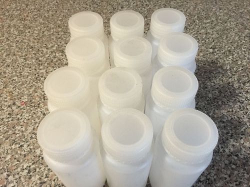 8 ounce Bottle, Wide Mouth, High Density Polyethylene 12 bottles