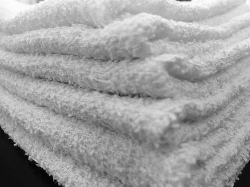 60 NEW WHITE TERRY BAR MOPS CLEANING TOWEL 24oz