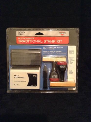 NIP Cosco Do It Yourself Traditional Stamp Kit 030968 7 Lines Of Text Arts Craft
