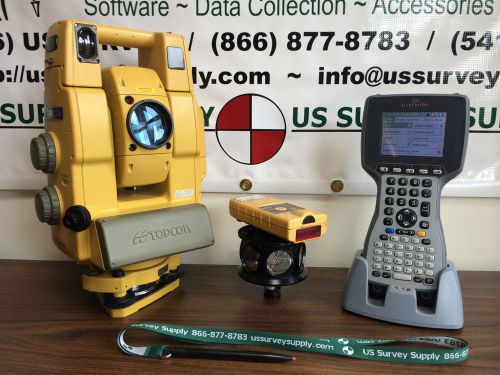 Topcon gts 825a robotic total station system w/ allegro mx &amp; survce 5 - wnty! for sale