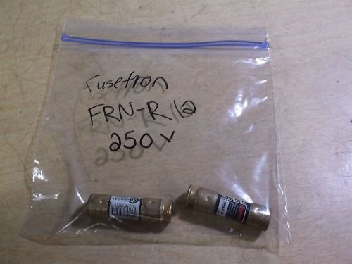 Fusetron FRN-R12 12A 250V, Lot of 2 Fuses *FREE SHIPPING*