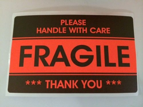 250 3.2x5.2 FRAGILE Stickers Handle with CareThank You Stickers FRAGILE Ship