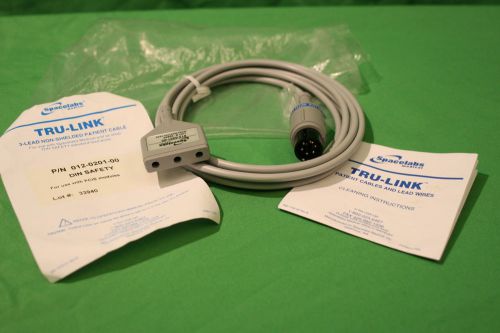 TRULINK Spacelabs ECG Patient Monitor Cable 3-Lead 012-0201-00