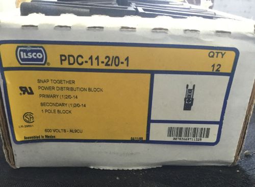 BOX OF 12 ILSCO POWER DISTRIBUTION BLOCK (PDC-11-2/0-1)