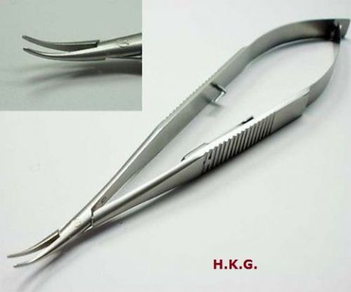 65-563, Castroveijo Needle Holder Curved With Lock 14OMM Ophthalmology.