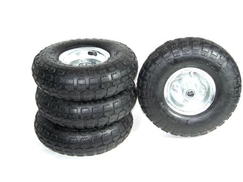 4 New 10&#034;  Air Tire Hand truck Dolly Car Wagon 300 lb Material Handling air-tire