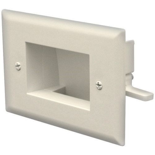 Datacomm Electronics 450008IV Easy-Mount Recessed Low-Voltage Cable Plate Cream
