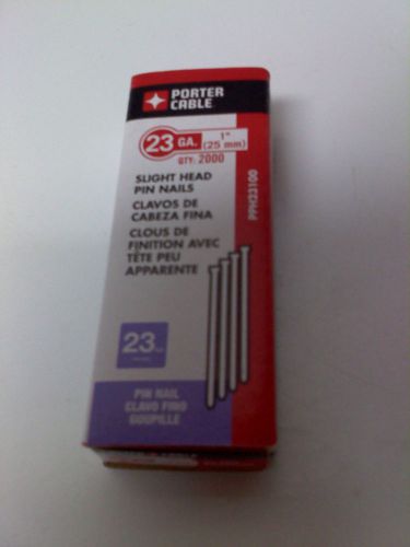 Porter-Cable PPH23100 2000 Pk 23 Gauge 1&#034; Slight Head Pin Nails New