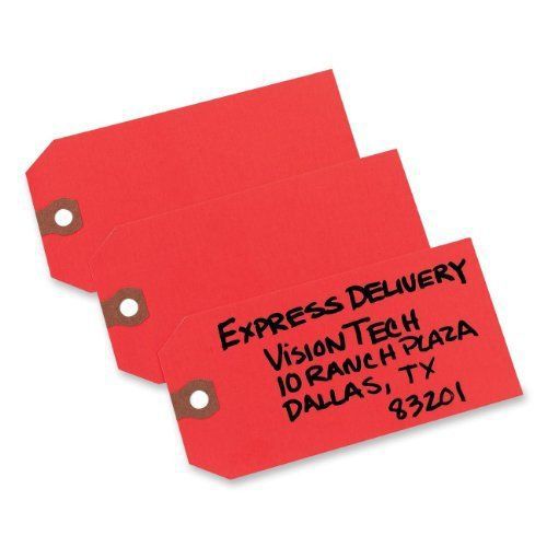 Shipping Tags, Paper, 4 3/4 x 2 3/8, Red, 1,000/Box