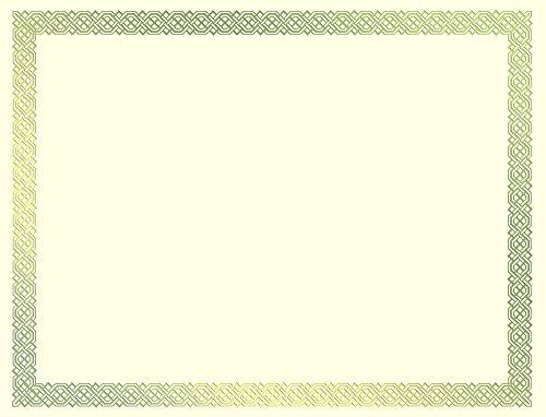 Great Papers! Gold Foil Braided Certificate, 8.5&#034;x 11&#034;, 15 Count (963006)