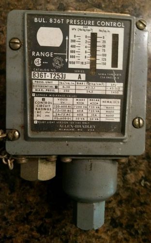 Allen Bradley 836T-T253J, Series A, BUL. 836T Pressure Control Switch