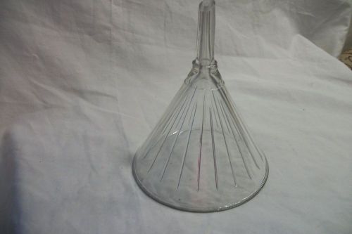 Vintage mooney air vent ribbed glass funnel  8 oz for sale