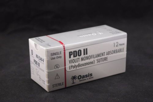 Veterinary pdo ii violet monofilament absorb.suture, 0 nct-1, vet only, 12/box for sale