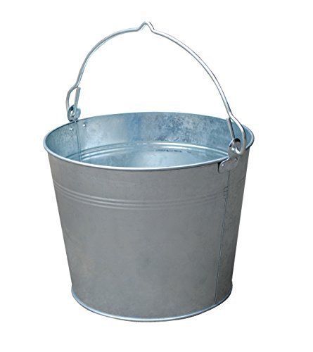 Vestil BKT-GAL-325 Galvanized Steel Bucket, 9-13/16&#034; Depth, 3.25 gallon Capacity