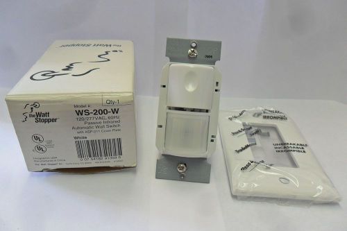 New WattStopper WS-200-W 60Hz Passive Infrared Automatic White Wall Switch NIB