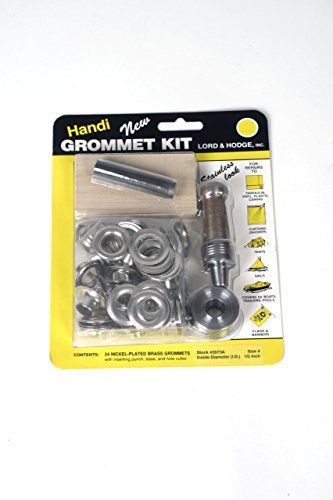 Lord &amp; Hodge #4 Grommet Kit Brass Nickel Plated