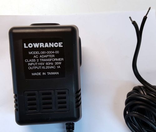 LOWRANCE wall wort 115vac IN / 15.25vac 1a OUT 061-0004-00 12&#039; output wire(bare)