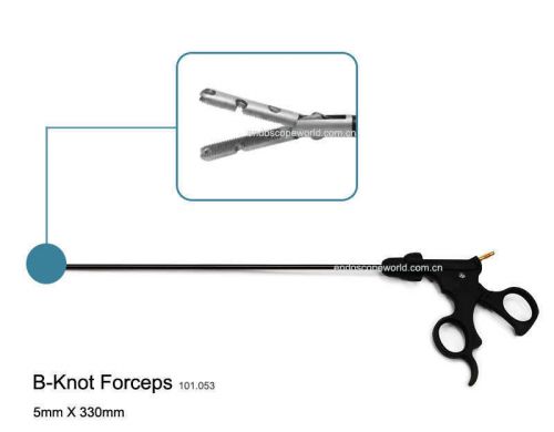 New B Knot Forceps 5X330mm Laparoscopy Laparoscopic Lap