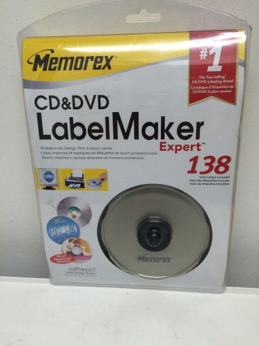 Memorex CD &amp; DVD LabelMaker Expert Disk Label Maker 138 Labels New Sealed