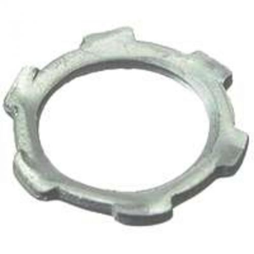 Rigid Conduit Locknut, 1-1/2&#034; Steel, Zinc Plated Halex Company 96195 Zinc Plated