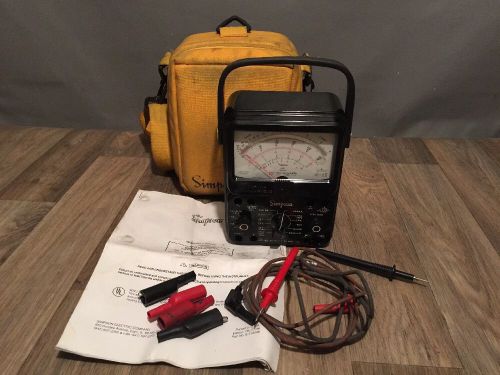 Simpson 260 Series 8 VOM Volt-OHM-Millimmeter w/ Leads Clips &amp; Padded Case