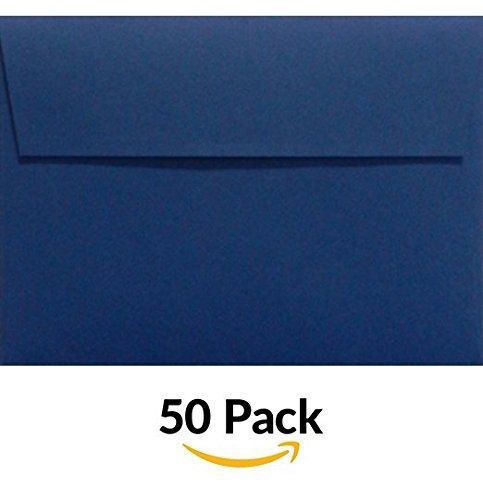 Luxpaper a1 invitation envelopes w/peel &amp; press (3 5/8 x 5 1/8) - navy blue (50 for sale