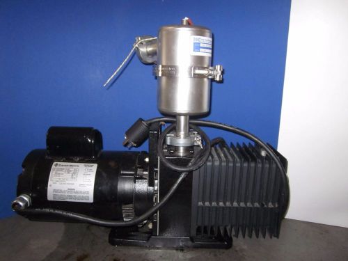 Alcatel 2008AC Vacuum Pump w/ Franklin Electric 1101006401 Motor &amp; Nor-Cal Trap