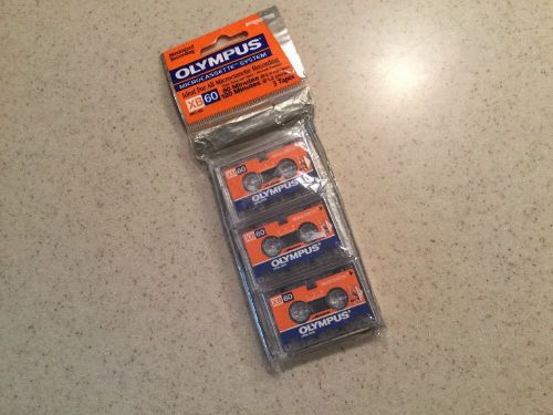 Olympus XB60 Blank Microcassette Recording Tapes New Unopened ~ pack of 3