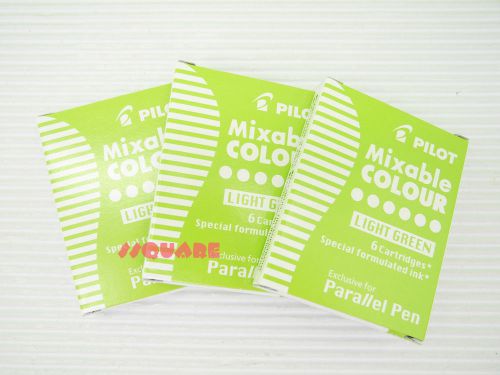 3 Boxes x Pilot Special Formulated Ink For Parallel Pen Fountain Pen,Light Green