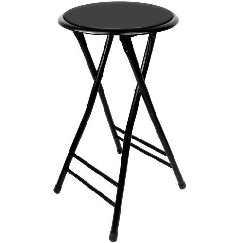 Trademark folding stools gameroom black cushioned folding stool 24 new free sale for sale