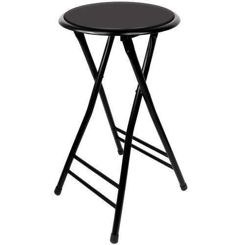 Trademark Folding Stools Gameroom Black Cushioned Folding Stool 24 New Free Sale