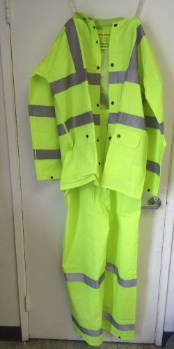 Mutual Industries Three Piece PVC Rainsuit Size Large New No Package L003