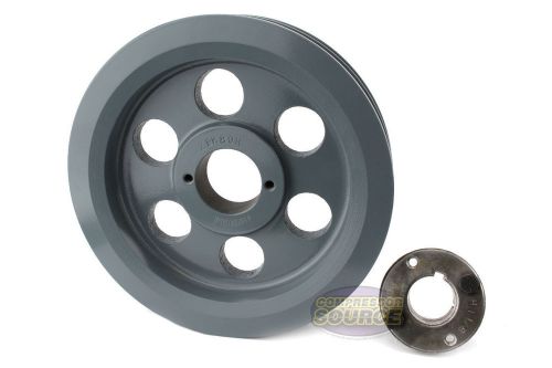 Cast iron 7.75&#034; 2 groove dual belt b section 5l pulley w/ 1-3/8&#034;sheave bushing for sale