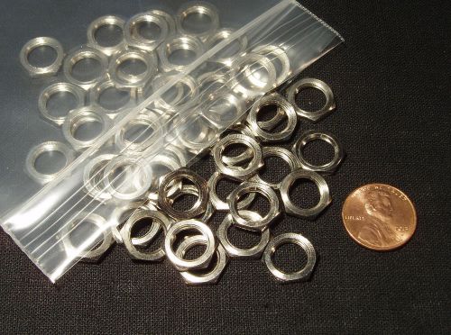 Qty 50: quality 3/8” inch nuts .375” 0.375 guitar jack control bnc panel hex nos for sale