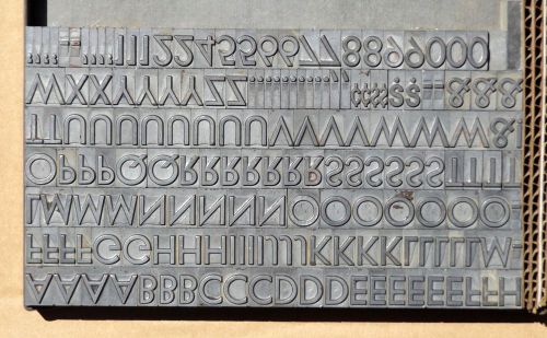 Metal Type, 48pt, very old, Letterpress Printing, Lead, Collectible
