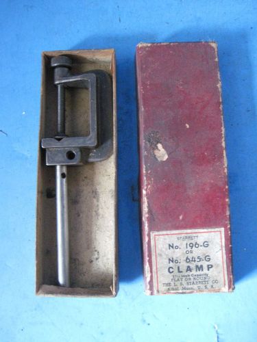 Vintage l.s. starrett no.196-g or 645-g flat or round stock clamp hand tool /box for sale