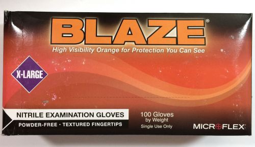Blaze Nitrile Powder-Free Exam Gloves N484 XLarge 4 Boxes of 100
