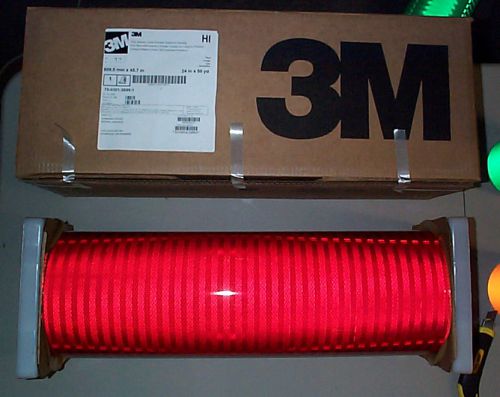 3M REFLECTIVE SHEETING 3932 RED High Intensity Prismatic (HIP) 24&#034; 3yds