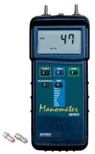 Extech 407910 29psi Heavy Duty Differential Pressure Manometer