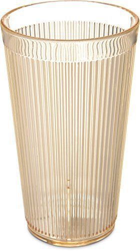 Carlisle 403422 Crystalon Ribbed Restaurant Quality SAN Tumbler, Break-Resist...