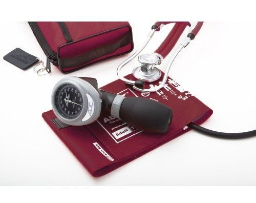 Adc pro&#039;s combo i 788/641 palm aneroid/sprague stethoscope kit, adult, magenta for sale