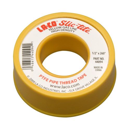 LA-CO 44094 Slic-Tite PTFE Gas Line Pipe Thread Tape Premium Grade [260&#034; Leng...