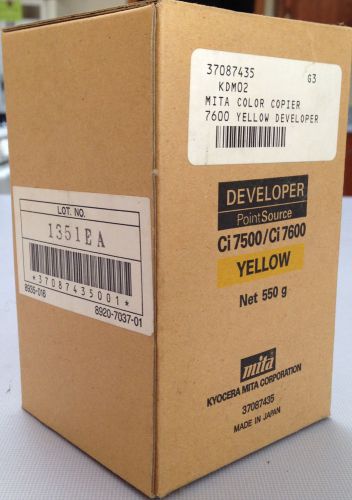 Kyocera Mita Yellow Developer KDM02 37087435 - For Ci7500, Ci7600 - New, Sealed