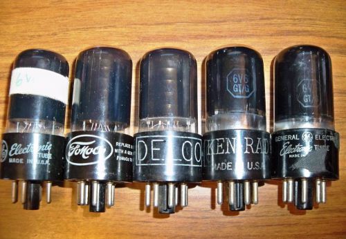 5 Strong Assorted GE made 6V6 Tubes