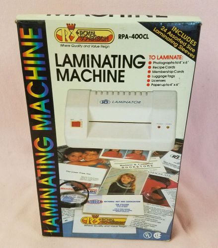 (1993) ROYAL SOVEREIGN 4&#034; x 6&#034; LAMINATING MACHINE RPA-400CL