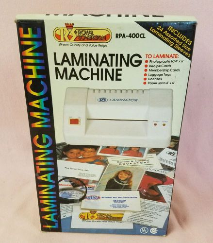(1993) ROYAL SOVEREIGN 4&#034; x 6&#034; LAMINATING MACHINE RPA-400CL