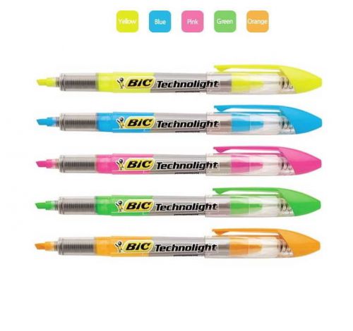 BIC Highlighter Fluorcent Liner Technolight Marker Chisel Tip 0.4mm Pen