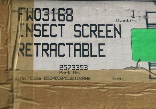 WHITE Andersen Retractable Insect Screen Part # 2573353 FW03168 New in open box