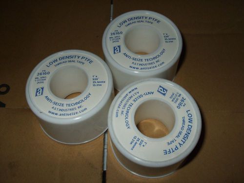 3X THREE ROLLS TEFLON THREAD SEALANT TAPE PTFE 1&#034; X 520&#034; X 0.040&#034; PLUMBING